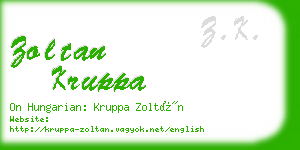 zoltan kruppa business card